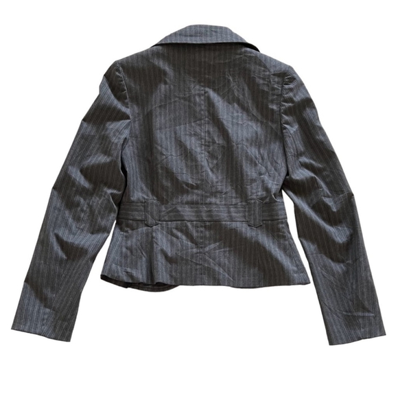 Vintage Y2K Mexx Grey Cinched Waist Pinstripe Blazer Size 6 - Picture 8 of 8